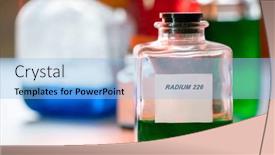  Presentation with hazardous - Presentation theme featuring radium-226-radium-226-hazardous background and a light blue colored foreground
