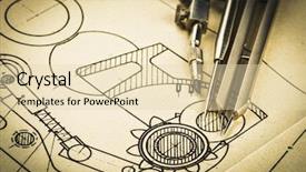  Presentation with industrial - Colorful slides enhanced with radius - industrial drawing detail and several backdrop and a lemonade colored foreground