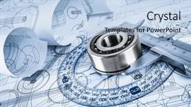  Presentation with bearing - Slides featuring radius - technical drawings with the bearing background and a light blue colored foreground