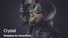  Presentation with pilot - Theme enhanced with raf - fun pilot dressed in vintage background and a dark gray colored foreground