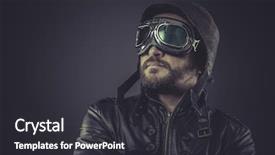  Presentation with motivation - Cool new slides with raf - motivation pilot dressed in vintage backdrop and a dark gray colored foreground