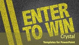  Presentation with win win - PPT layouts consisting of raffle - enter to win written background and a tawny brown colored foreground