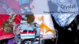  Presentation with food waste fresh in garbage - PPT theme with raffle - food garbage texture and objects background and a light blue colored foreground