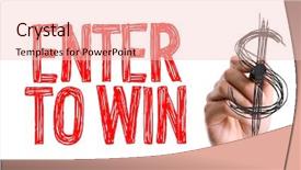  Presentation with raffle - PPT layouts having raffle - hand with marker writing background and a lemonade colored foreground