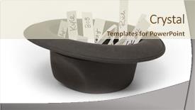  Presentation with raffle - Theme consisting of raffle - hat on a white background background and a lemonade colored foreground