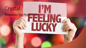  Presentation with raffle - Colorful presentation enhanced with raffle - im feeling lucky placard backdrop and a red colored foreground