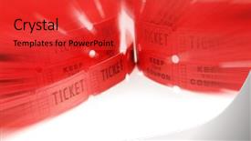  Presentation with raffle - Theme consisting of raffle - paper tickets background and a red colored foreground
