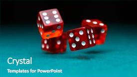  Presentation with raffle - Amazing PPT theme having raffle - photo of four playing red backdrop and a teal colored foreground