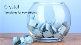  Presentation with raffle - Slide set featuring raffle - pieces of paper for lottery background and a cool aqua colored foreground