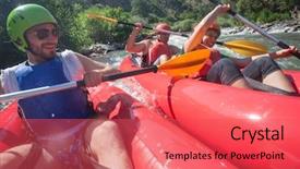  Presentation with collision - Cool new presentation theme with raft building - canoe river collision backdrop and a red colored foreground