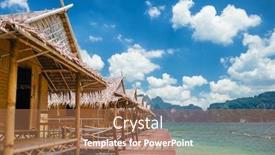  Presentation with thailand - Audience pleasing PPT theme consisting of raft-houses-on-cheow-lan backdrop and a coral colored foreground