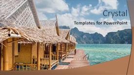  Presentation with shenandoah national park big meadows - PPT theme having raft-houses-on-cheow-lan background and a light blue colored foreground