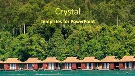  Presentation with lake - Colorful theme enhanced with raft-houses-on-cheow-lan backdrop and a tawny brown colored foreground