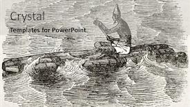  Presentation with old - Theme with raft-old-illustration-by-unidentified background and a light gray colored foreground