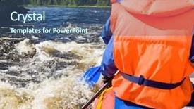  Presentation with rafting - Slides enhanced with rafters in a rafting boat background and a ocean colored foreground
