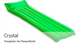  Presentation with rafting - Audience pleasing theme consisting of rafting - green floating pool raft isolated backdrop and a white colored foreground