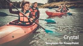  Presentation with best - Beautiful PPT theme featuring rafting - happy best friends having fun backdrop and a gray colored foreground