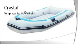  Presentation with boating - Theme consisting of rafting boating - inflatable boat under the white background and a  colored foreground