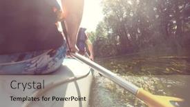  Presentation with rafting - Presentation theme consisting of rafting-team-summer-extreme-water background and a mint green colored foreground