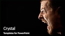  Presentation with angry animals - Audience pleasing PPT theme consisting of rage scream of angry man backdrop and a black colored foreground
