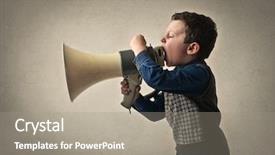  Presentation with angry kid - Audience pleasing theme consisting of rageful children - angry kid backdrop and a gray colored foreground