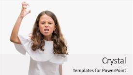  Presentation with angry - PPT layouts enhanced with rageful children - brunette hispanic girl angry background and a  colored foreground