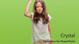  Presentation with birthday 40 - PPT theme enhanced with rageful children - brunette hispanic girl wearing birthday background and a yellow colored foreground