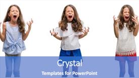  Presentation with collage - Slide set with rageful children - collage of hispanic young child background and a teal colored foreground