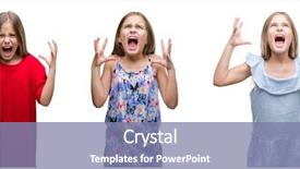  Presentation with collage - Beautiful slide deck featuring rageful children - collage of young beautiful little backdrop and a  colored foreground