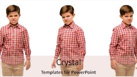  Presentation with angry child - Audience pleasing PPT theme consisting of rageful children - handsome toddler child with green backdrop and a coral colored foreground