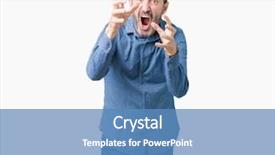  Presentation with elegant - Colorful slide set enhanced with background shouting frustrated with rage backdrop and a  colored foreground