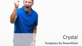  Presentation with anger - Amazing slide deck having while shouting with anger rage backdrop and a  colored foreground