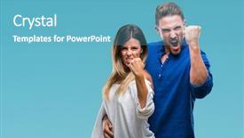  Presentation with love - Presentation theme enhanced with while shouting with anger rage background and a teal colored foreground