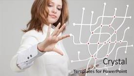  Presentation with planner - Cool new slides with rail - woman specialist and urban planner backdrop and a light gray colored foreground