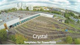  Presentation with unmanned - Presentation design featuring winter landscape - frozen river and the forest around russia arkhangelsk region background and a gray colored foreground