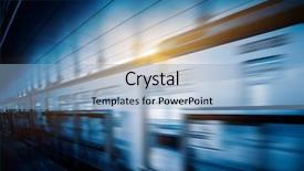  Presentation with china - Slides with rail gate - subway door opening chongqing china background and a light blue colored foreground