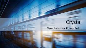  Presentation with rail - Amazing slides having rail gate - subway door opening chongqing china backdrop and a  colored foreground