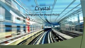  Presentation with train transport - Colorful presentation enhanced with rail transport - fast train moving in day backdrop and a light blue colored foreground