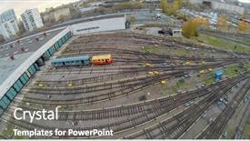  Presentation with metro rail - Presentation design with game recreation activity enjoyment leisure background and a mint green colored foreground