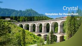  Presentation with world heritage - Theme enhanced with rail-viaduct-semmering-bahn-unesco background and a teal colored foreground