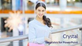  Presentation with modern trade - Cool new PPT theme with railings in large modern trade backdrop and a sky blue colored foreground