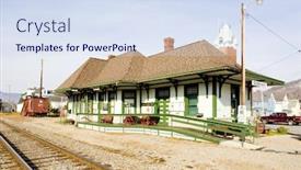  Presentation with railroad - Amazing PPT layouts having railroad-museum-gorham-new-hampshire backdrop and a  colored foreground