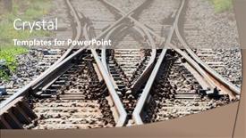  Presentation with tracks - PPT layouts with railroad-tracks-as-a-symbol background and a gray colored foreground