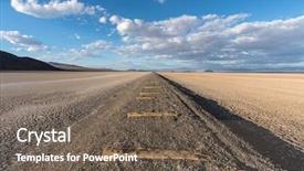  Presentation with tracks - Cool new PPT theme with railroad tracks at the end backdrop and a violet colored foreground