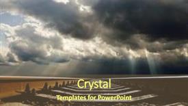  Presentation with railroad - Beautiful PPT layouts featuring railroad under dramatic sky backdrop and a tawny brown colored foreground