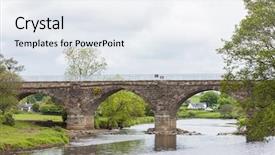  Presentation with river in the middle east - Colorful presentation theme enhanced with railway bridge - laigh milton viaduct east ayrshire backdrop and a  colored foreground