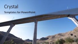  Presentation with high speed railway - PPT layouts enhanced with railway bridge - view of a huge concrete background and a  colored foreground