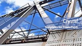  Presentation with railway - Colorful slide set enhanced with railway bridge backdrop and a teal colored foreground