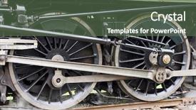  Presentation with steam - Presentation design featuring railway lancashire and greater manchester background and a ocean colored foreground