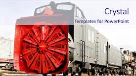  Presentation with plough - Theme featuring railway plough colorado railroad museum background and a sky blue colored foreground